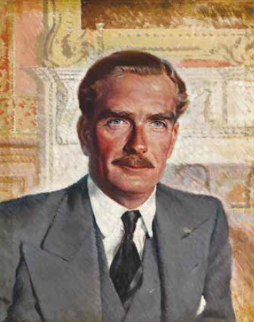 אנתוני אידן. האמין שבאמצעות החזרת השליטה על התעלה יוכל להחזיר לבריטניה גם חלק ממעמדה האיתן כמעצמה, כפי שהייתה ערב מלחמת העולם השנייה. ציור: Eilliam Little ויקיפדיה